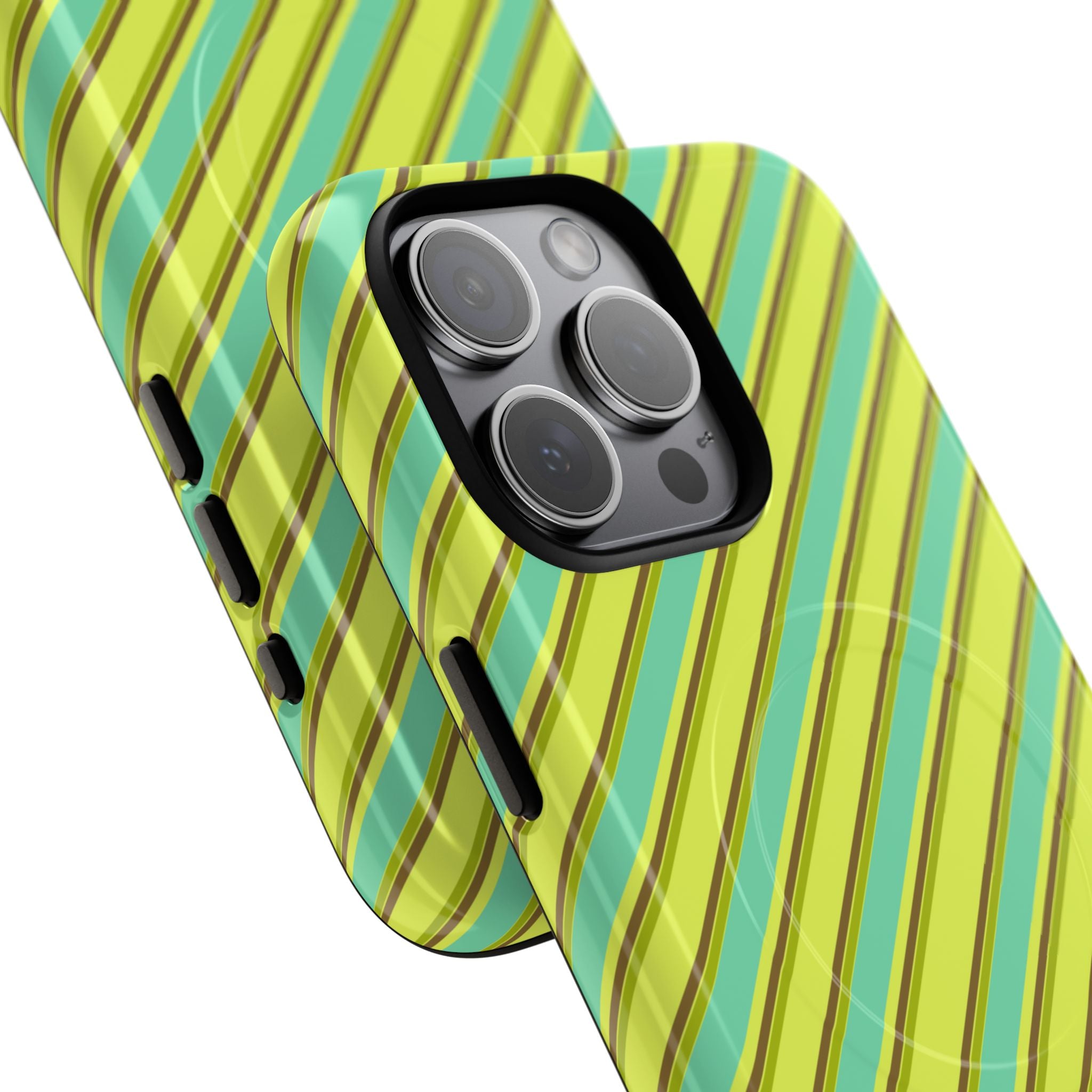 Angelina Stripes | Green - MagSafe iPhone Case