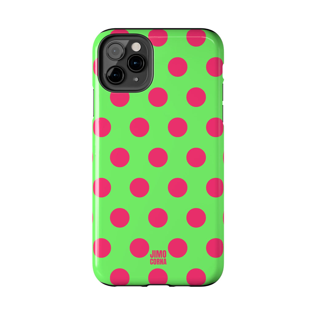 Big Polka Dot | Green and Pink