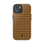 Farm Gingham MagSafe iPhone Case | Brown