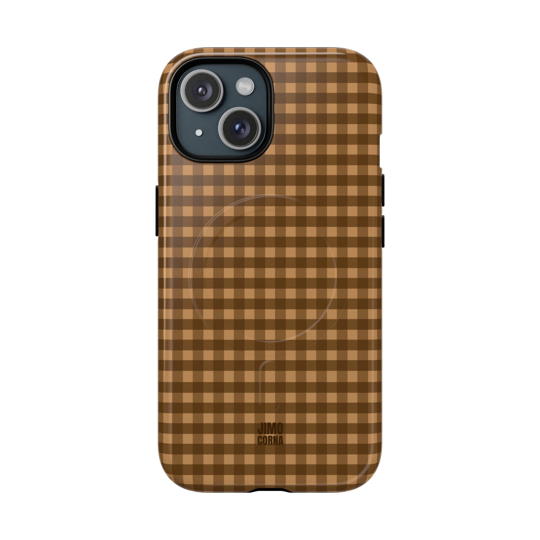 Farm Gingham MagSafe iPhone Case | Brown