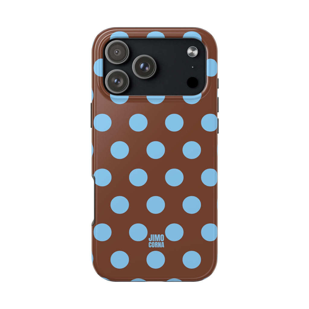 Big Polka Dot | Brown and Blue