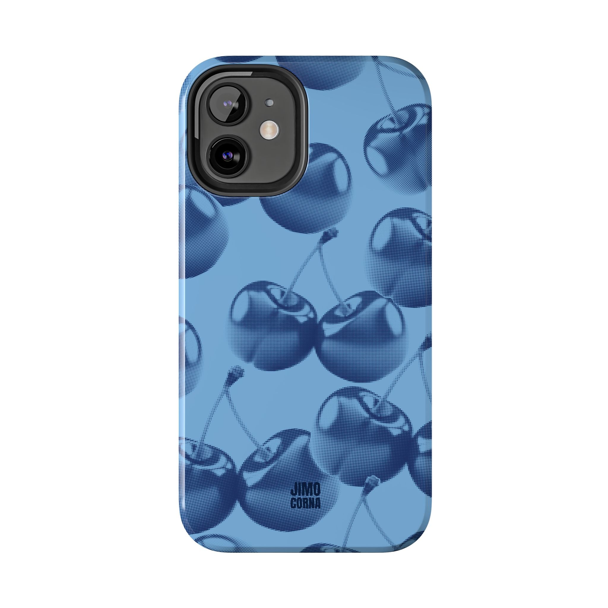 Blue Retro Cherries