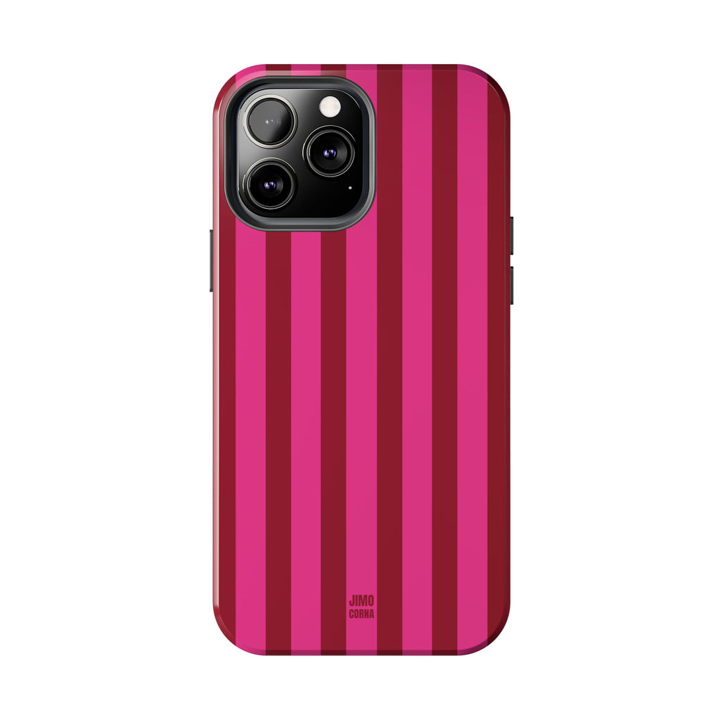 Strawberry Burst Bold Stripes