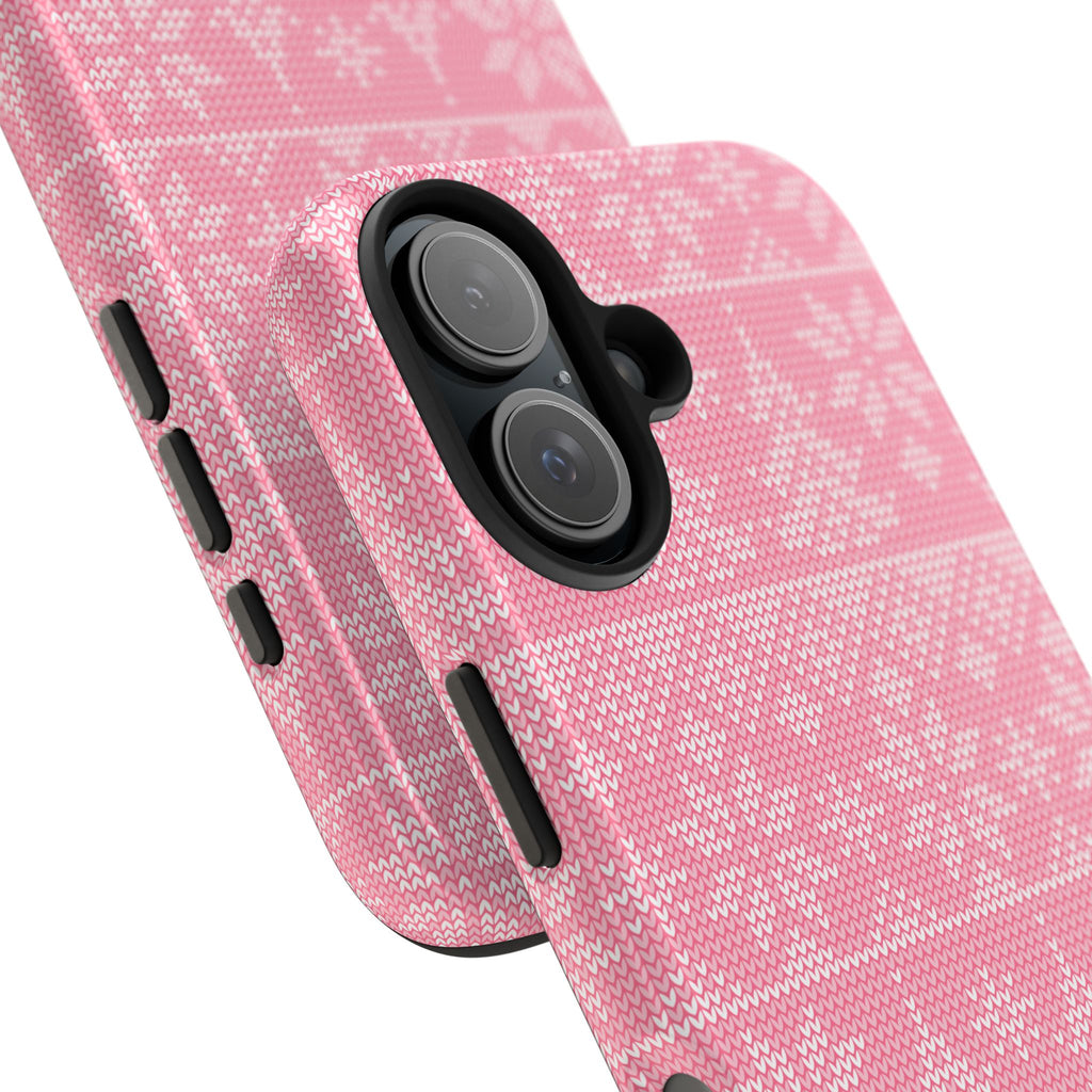 Holiday Knit | Pink iPhone Case