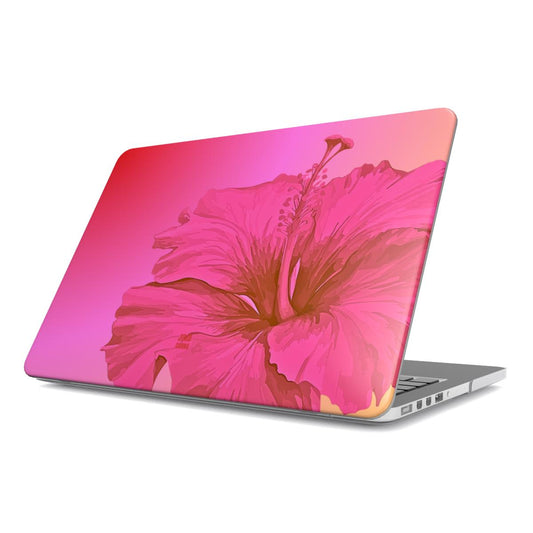 Hot Pink Sunset Hibiscus Macbook Case