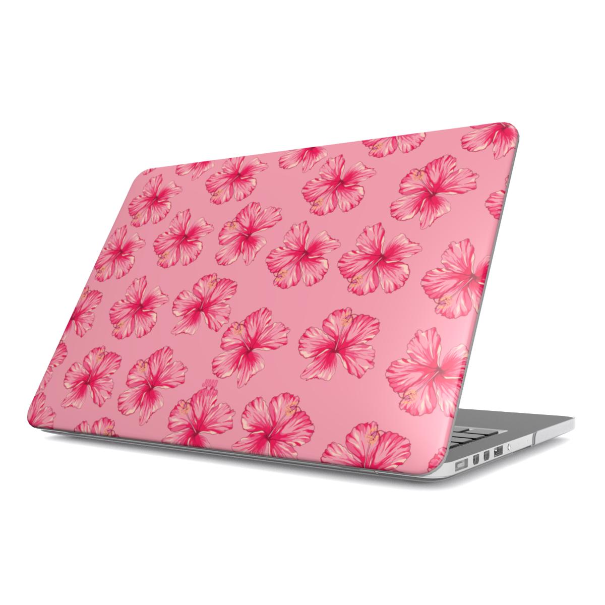 Pink Hibiscus Macbook Case