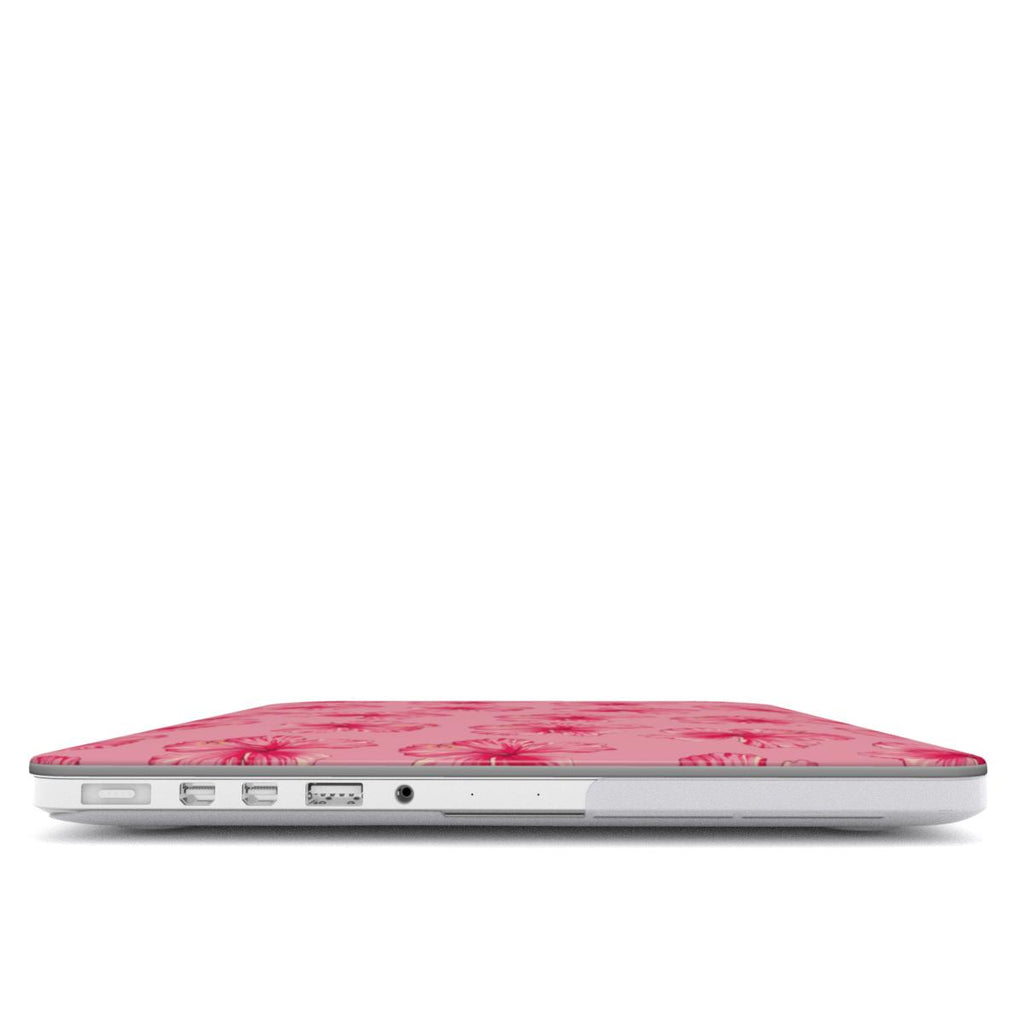 Pink Hibiscus Macbook Case