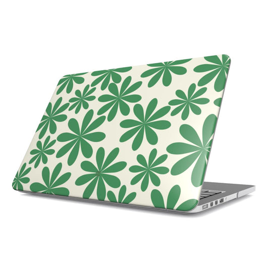 Green Flowers Macbook Case