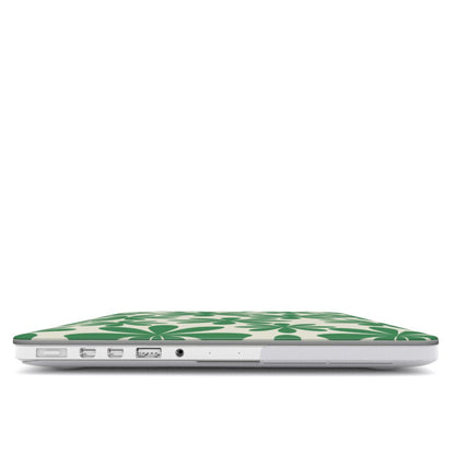 Green Flowers Macbook Case