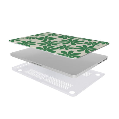 Green Flowers Macbook Case