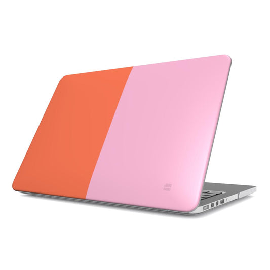 Orange and Pink Color Block Macbook Case