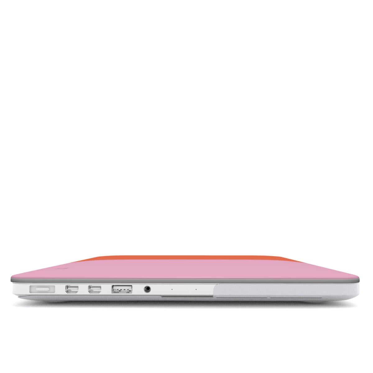 Orange and Pink Color Block Macbook Case