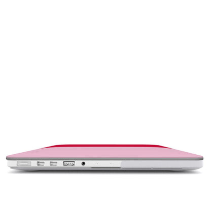 Red and Pink Color block Macbook Case