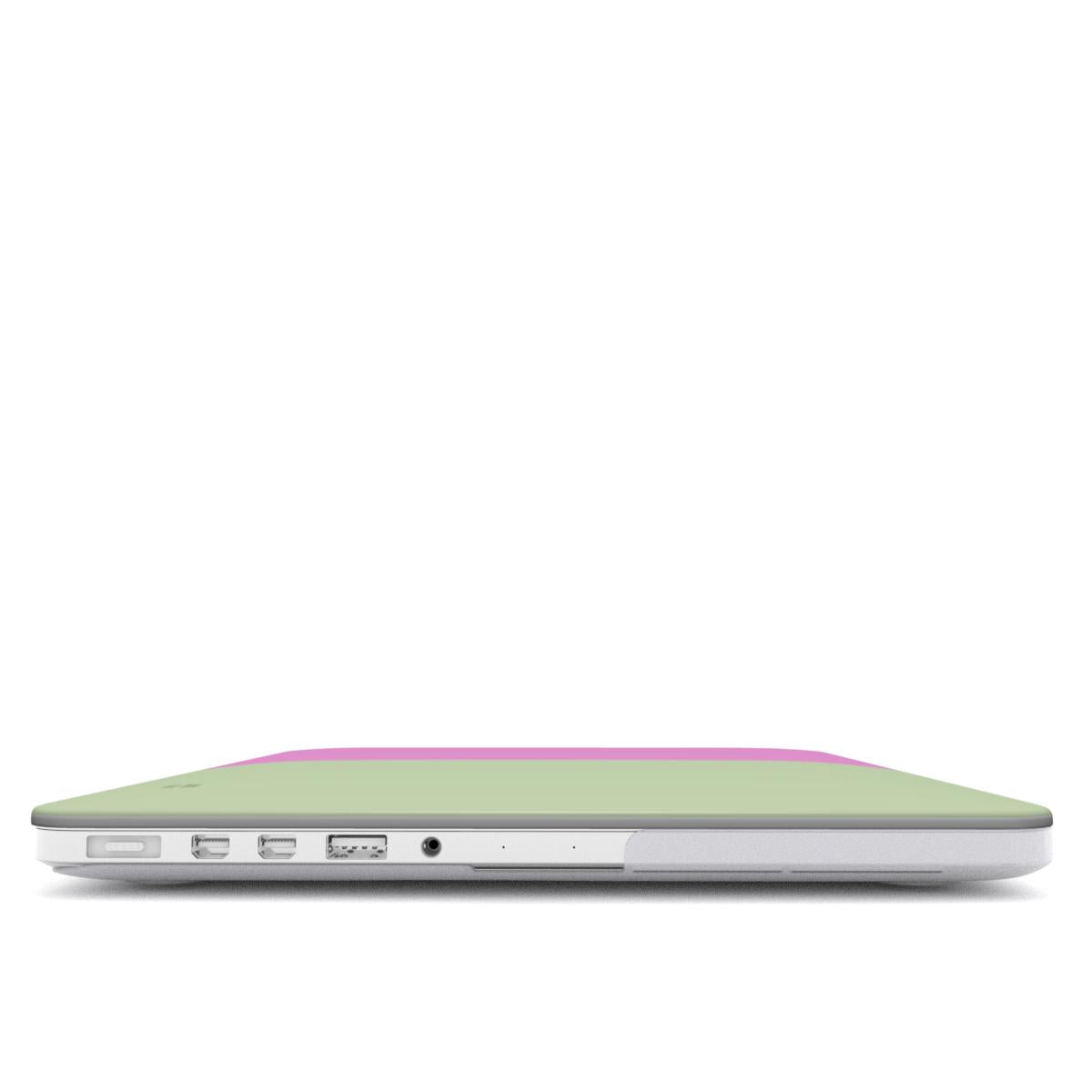 Purple and Green Color block Macbook Case