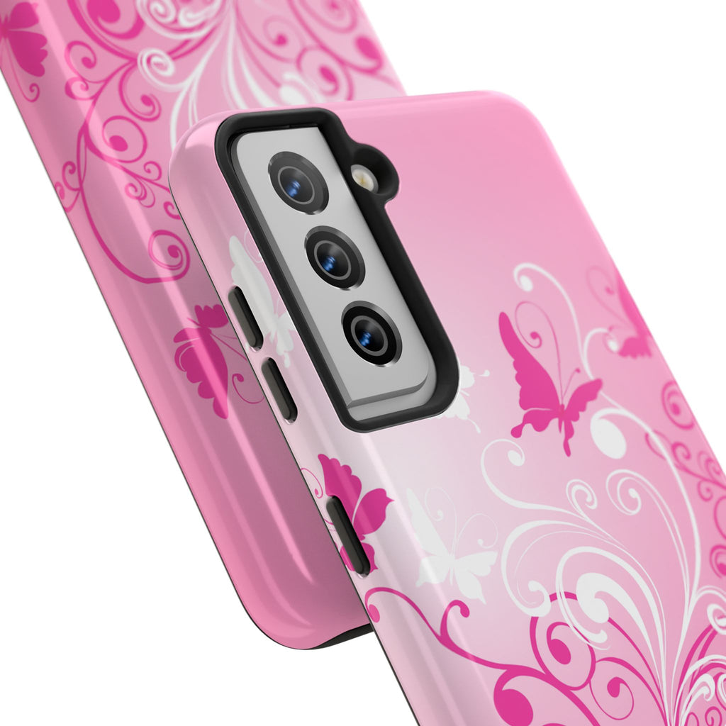 Pink Flutter Garden iPhone Case