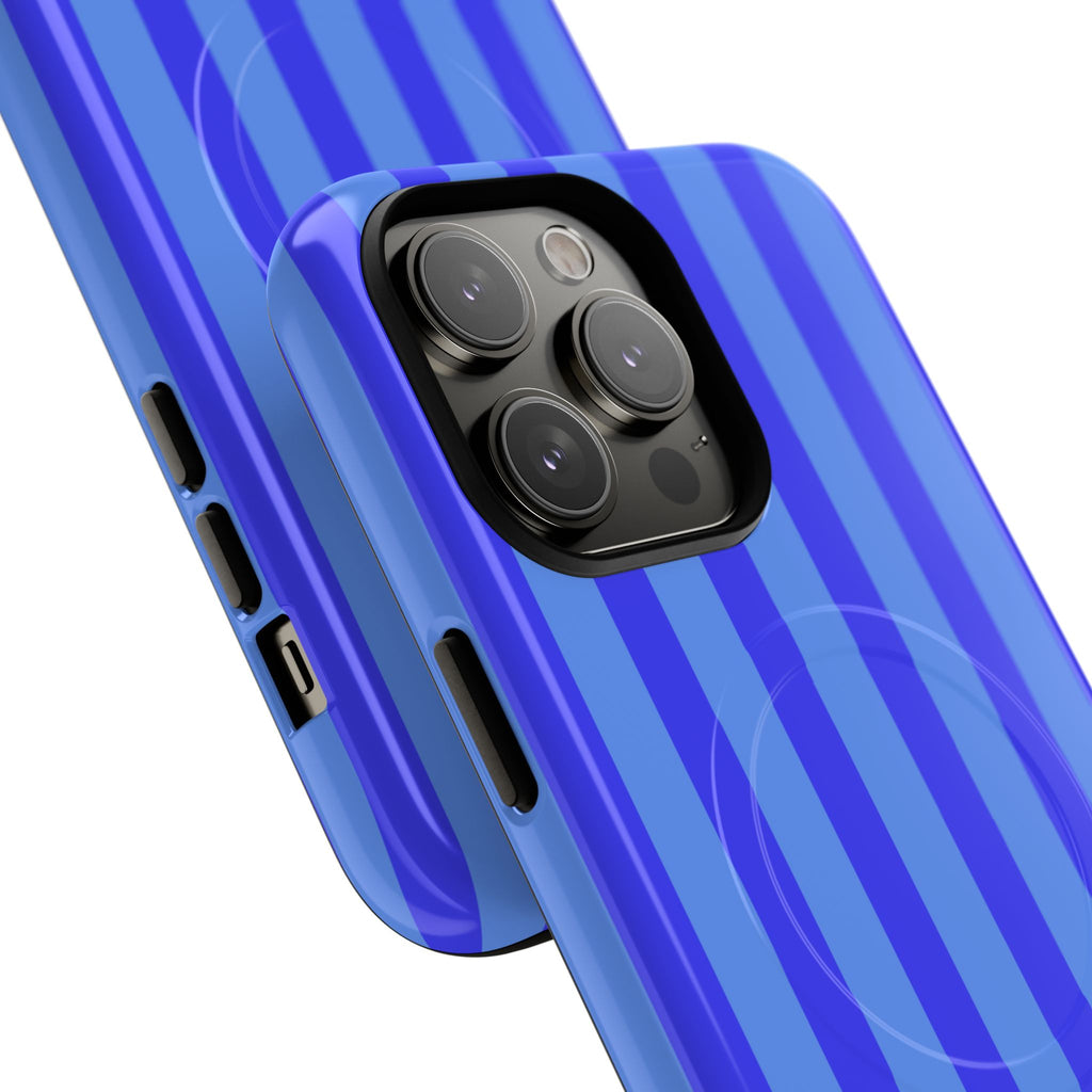 Blueberry Bold Stripes MagSafe iPhone Case