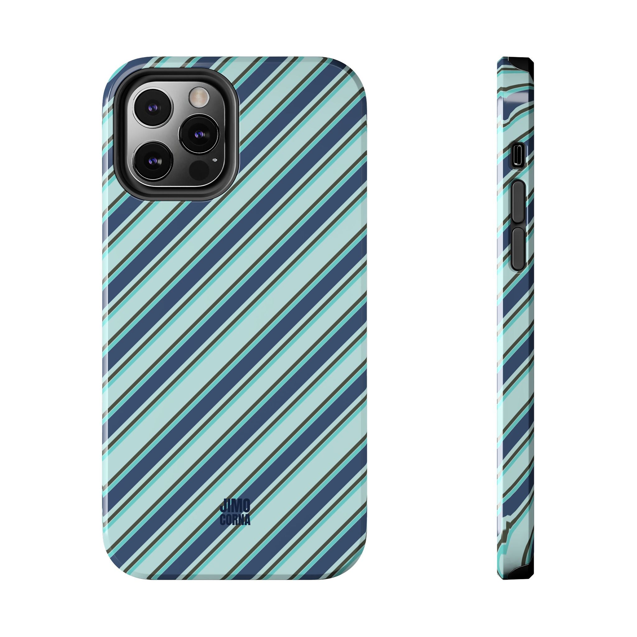 Angelina Stripes | Blue - iPhone Case