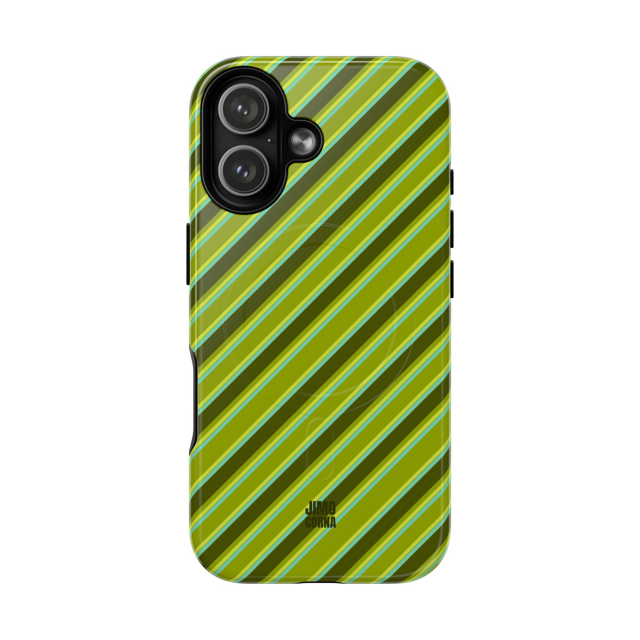Angelina Stripes | Olive - MagSafe iPhone Case