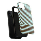 Asymmetrical Lines MagSafe iPhone Case | Blue and Brown