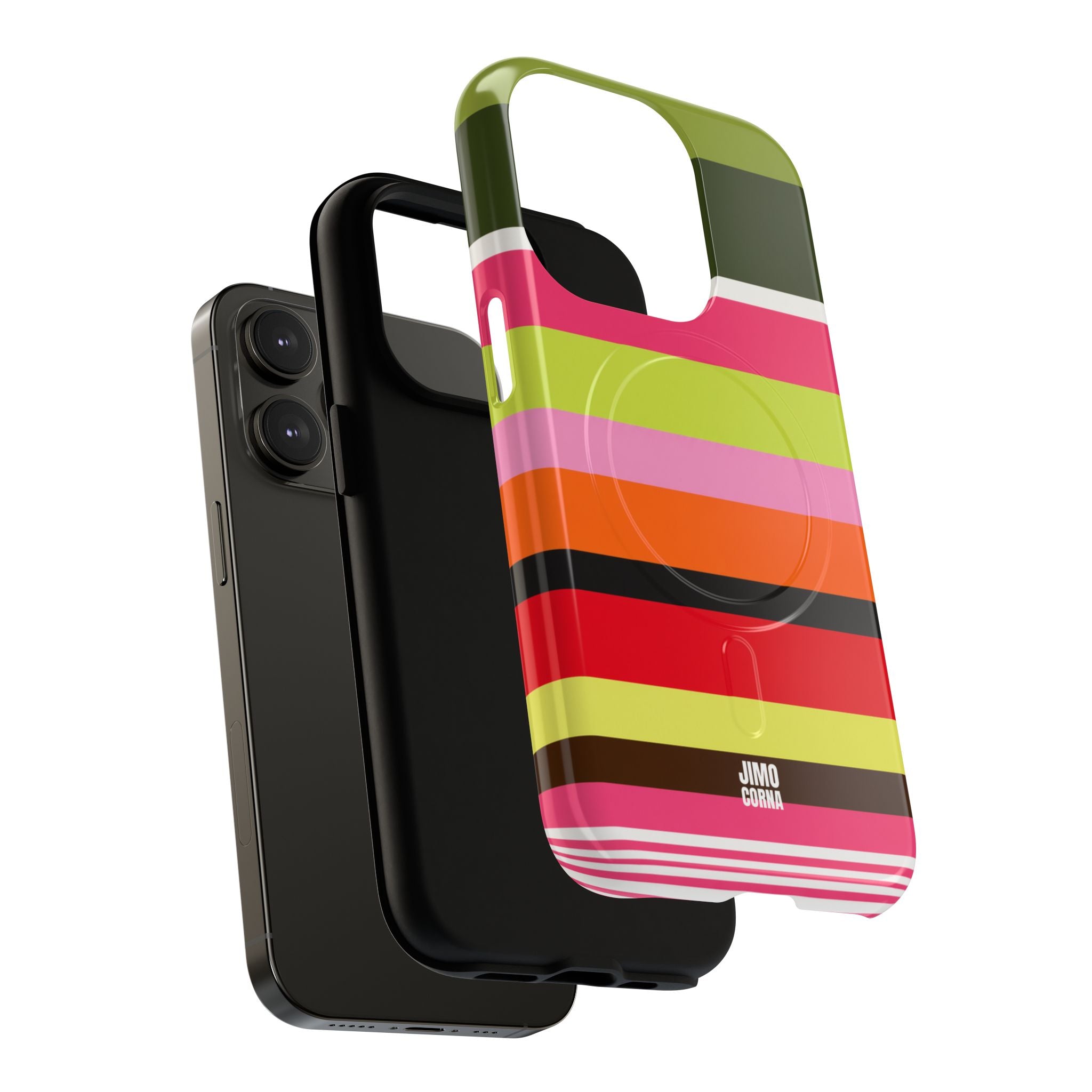 Berry Citrus Stripe MagSafe iPhone Case