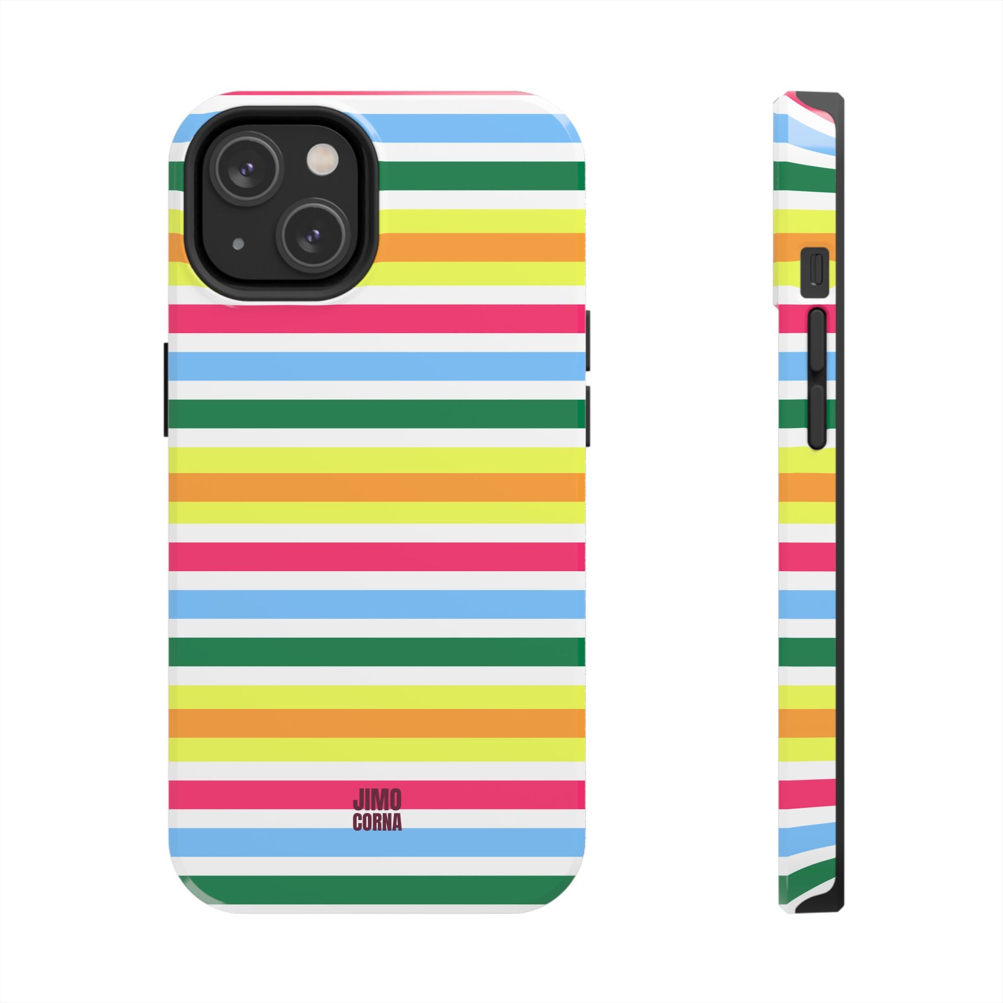 Rainbow Sorbet Stripe iPhone Case