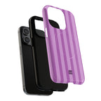 Bold Stripes MagSafe iPhone Case | Plum