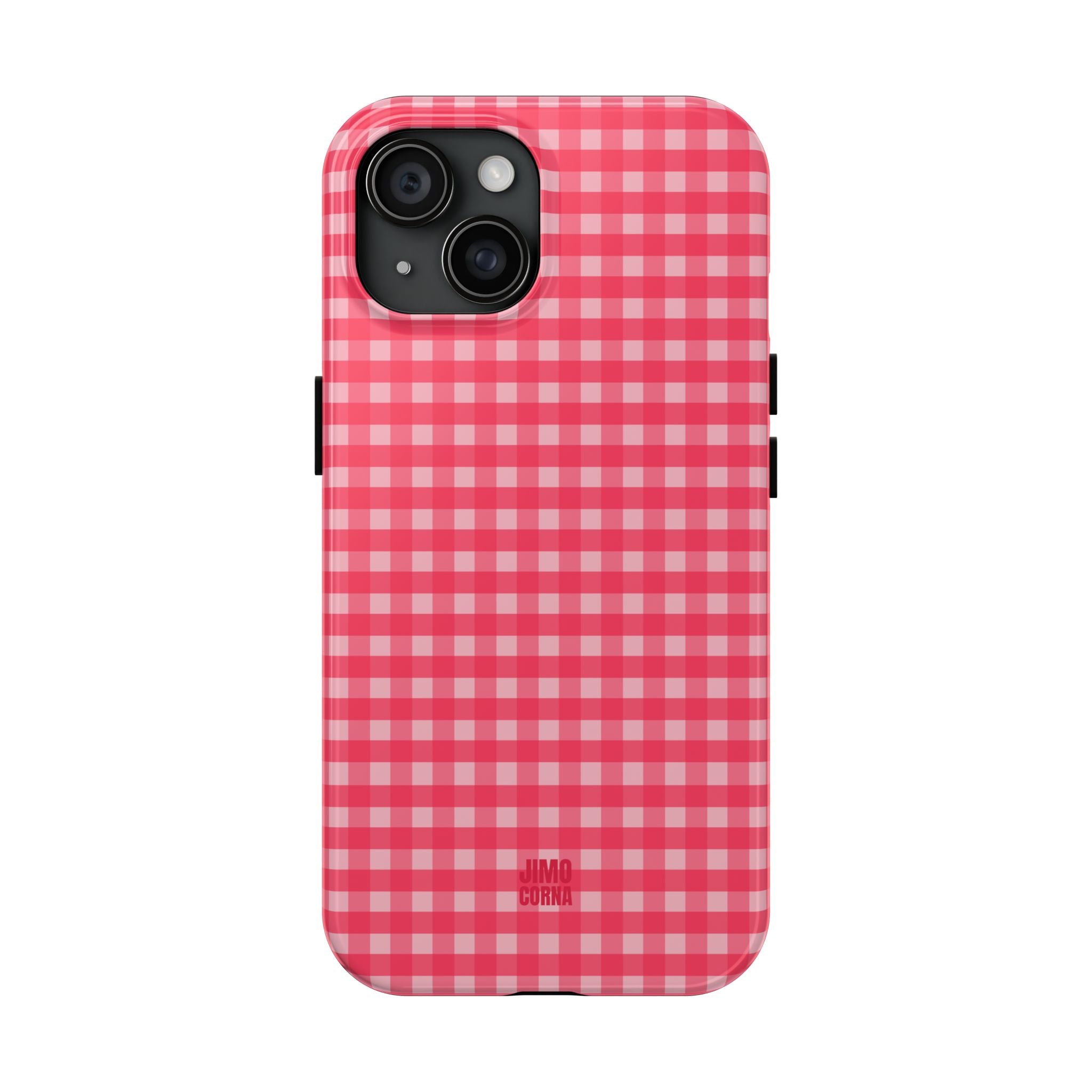 Farm Gingham iPhone Case | Hot Pink