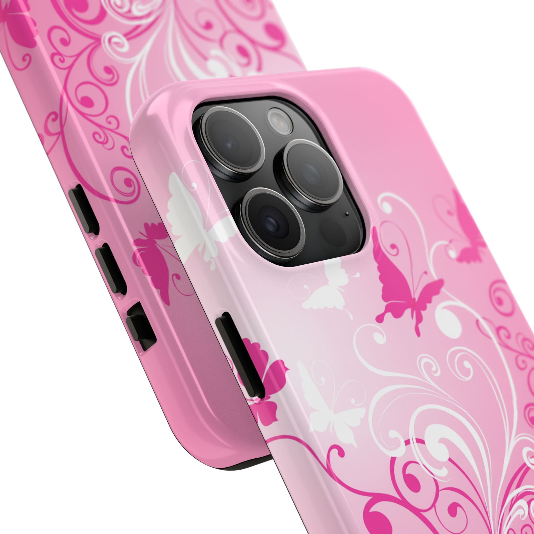 Pink Flutter Garden iPhone Case