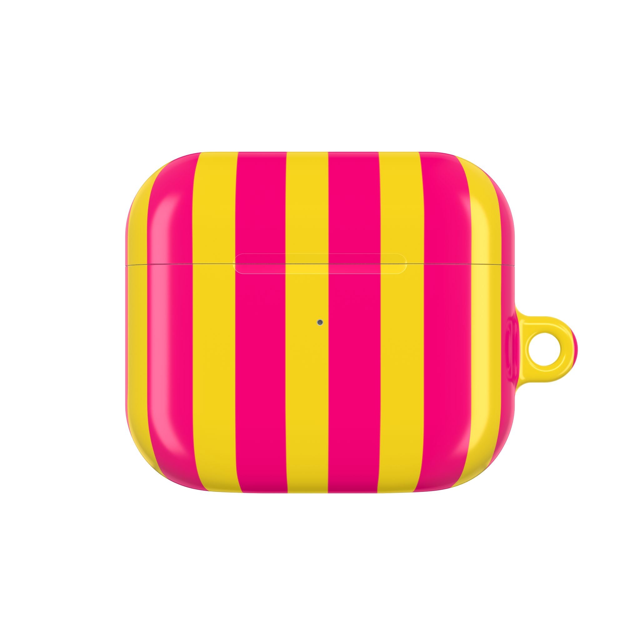 Bold Stripes AirPods Case | Pink and Yellow