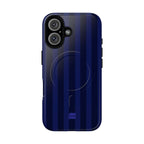 Bold Stripes MagSafe iPhone Case | Navy Blue