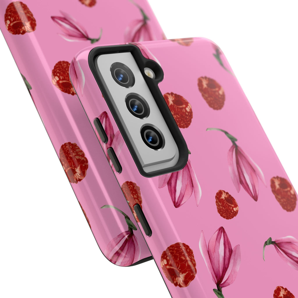 Raspberries and Flowers