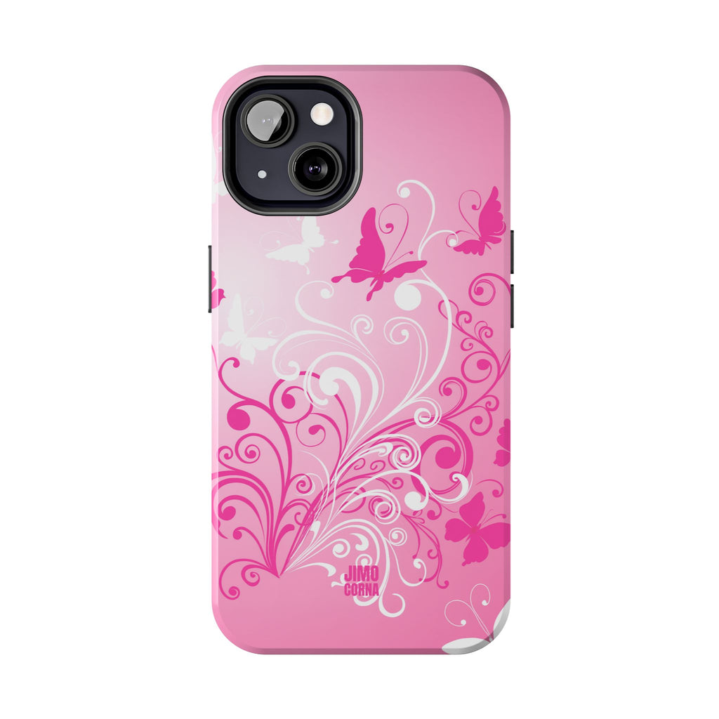 Pink Flutter Garden iPhone Case