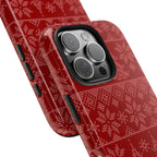 Holiday Knit | Red iPhone Case