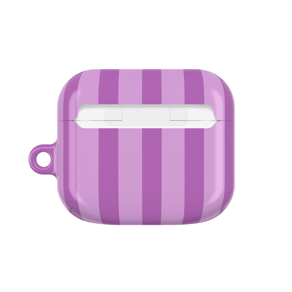 Bold Stripes AirPods Case | Plum