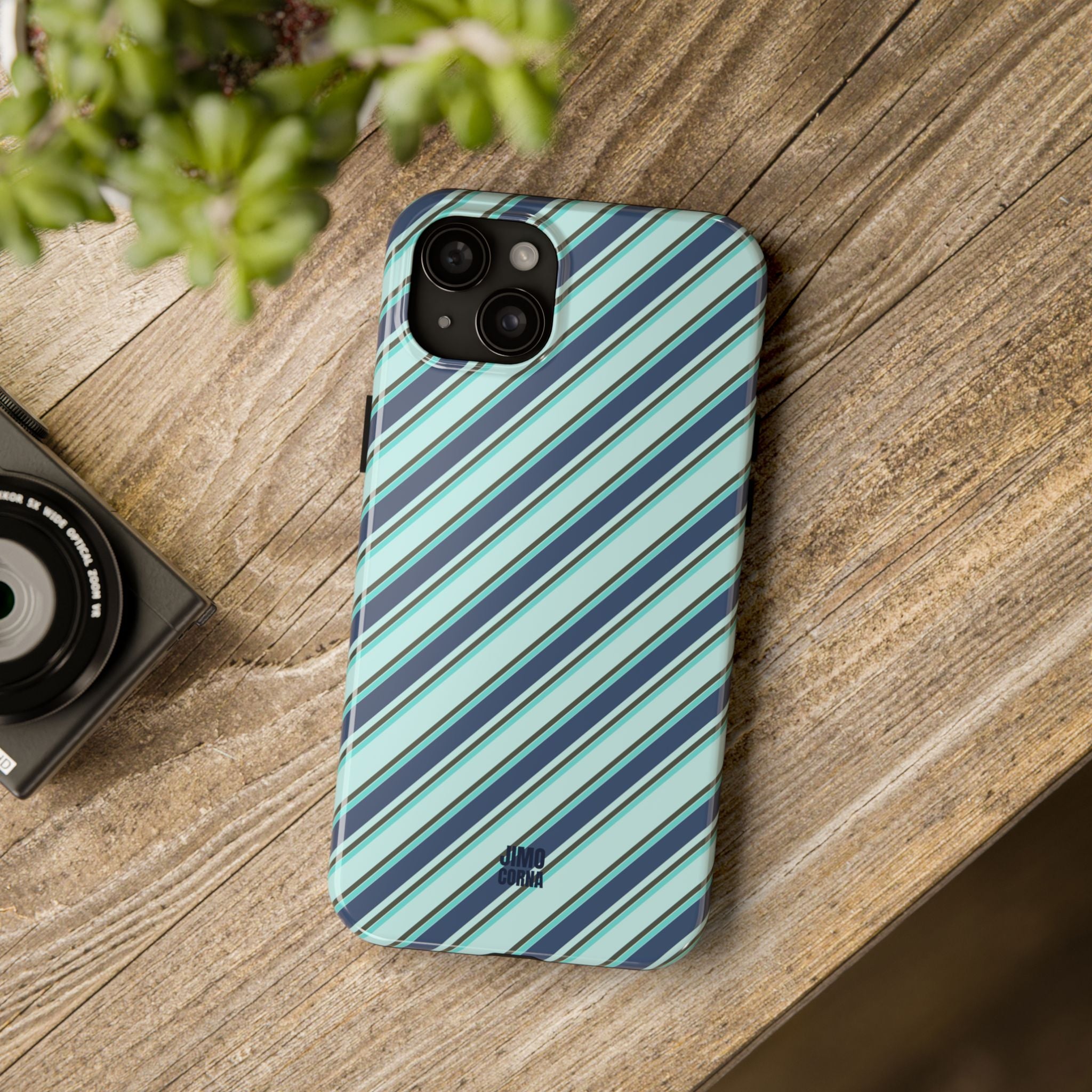 Angelina Stripes | Blue - iPhone Case