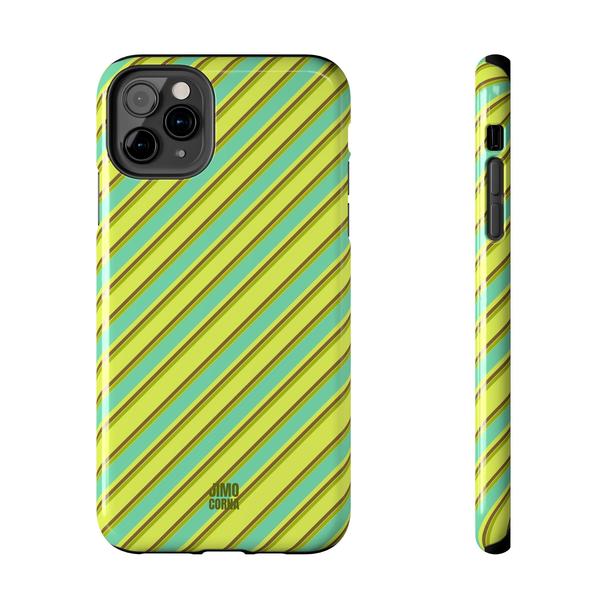 Angelina Stripes | Green - iPhone Case