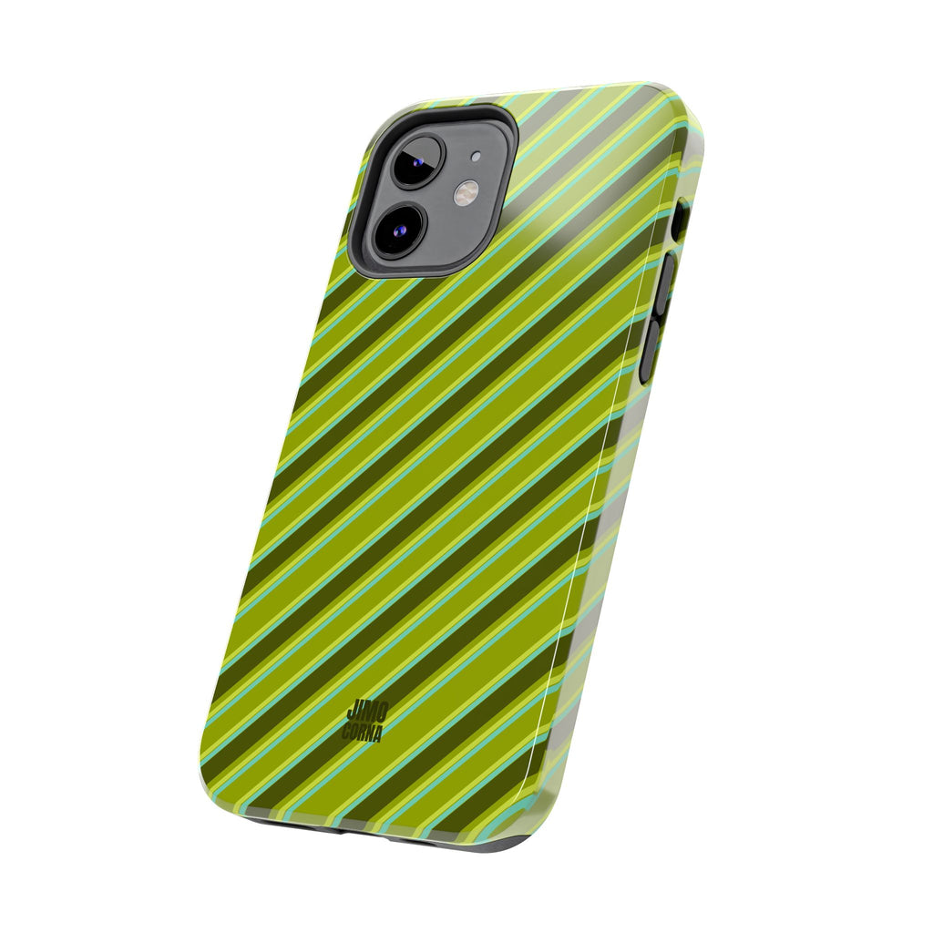 Angelina Stripes | Olive - iPhone Case