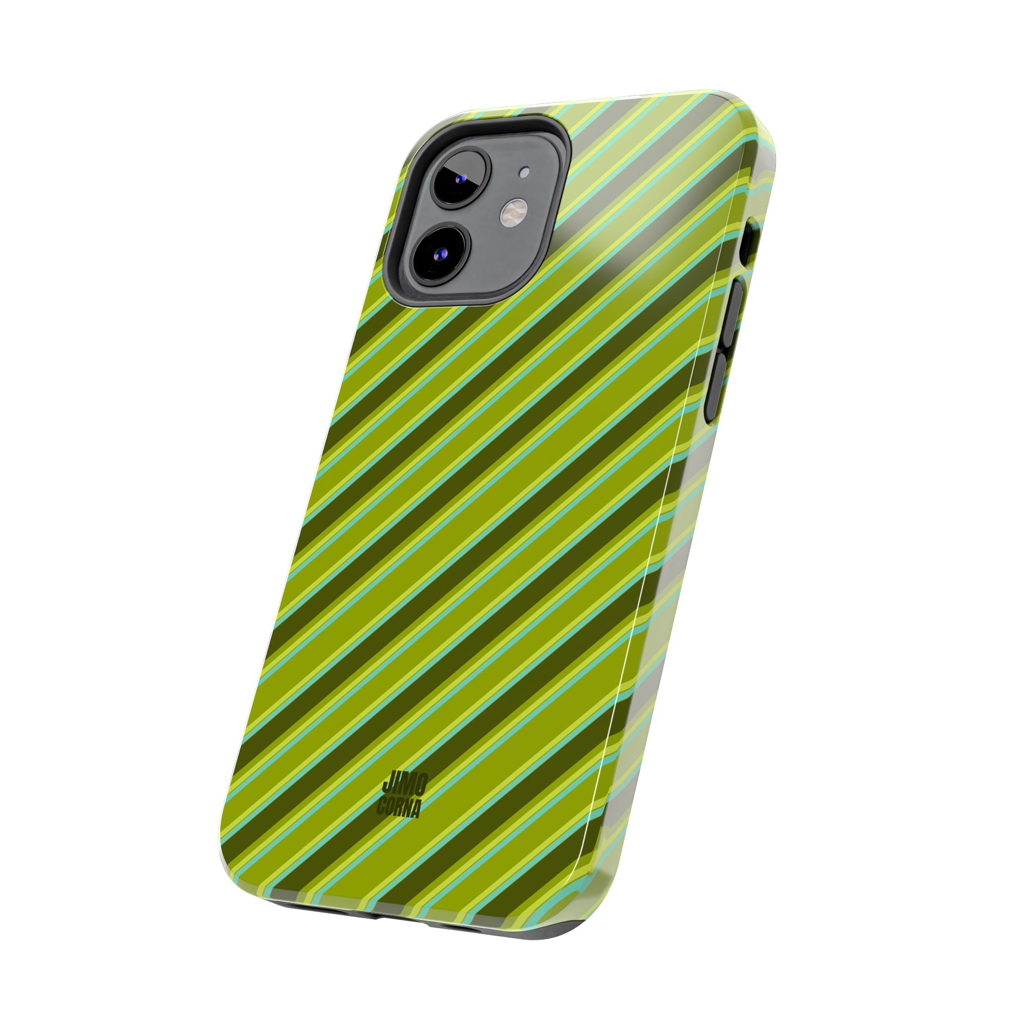Angelina Stripes | Olive - iPhone Case
