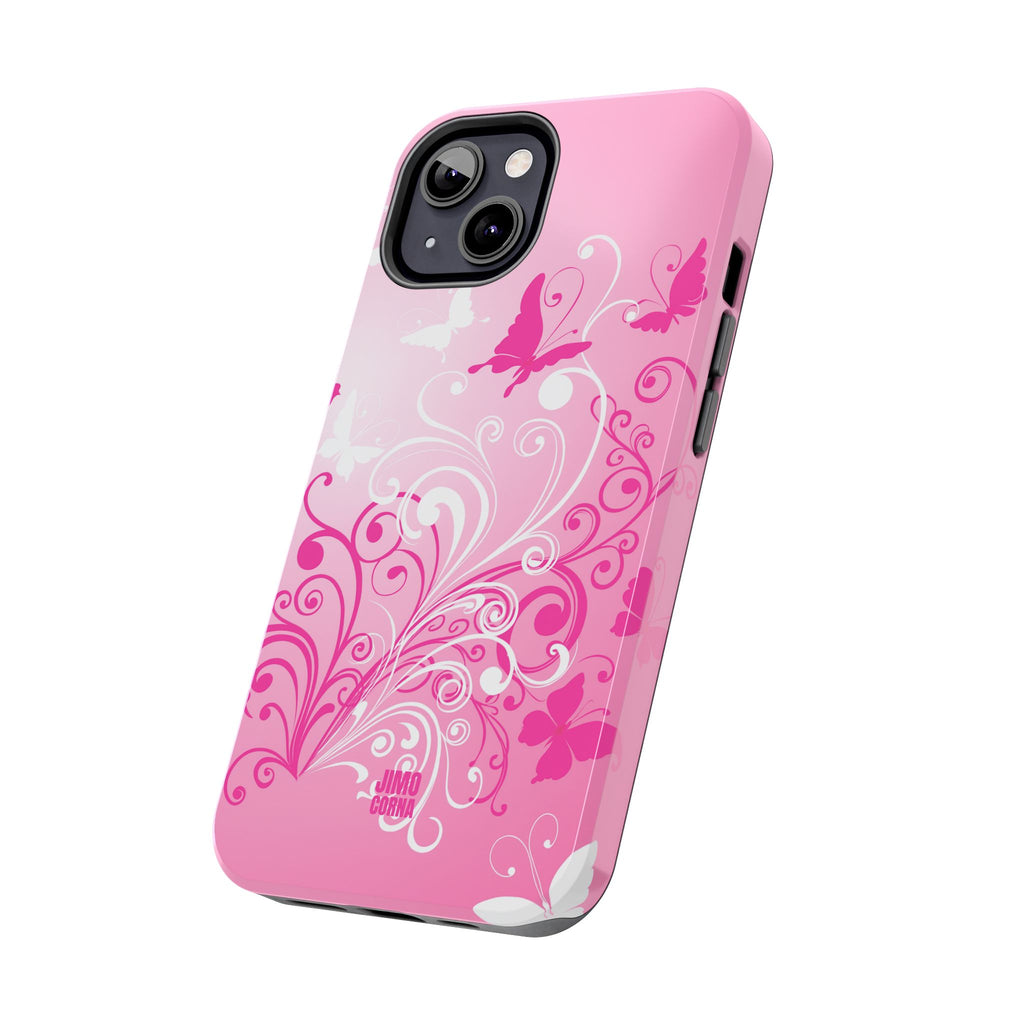 Pink Flutter Garden iPhone Case