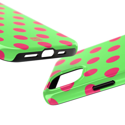 Big Polka Dot | Green and Pink