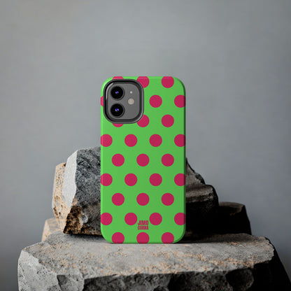 Big Polka Dot | Green and Pink