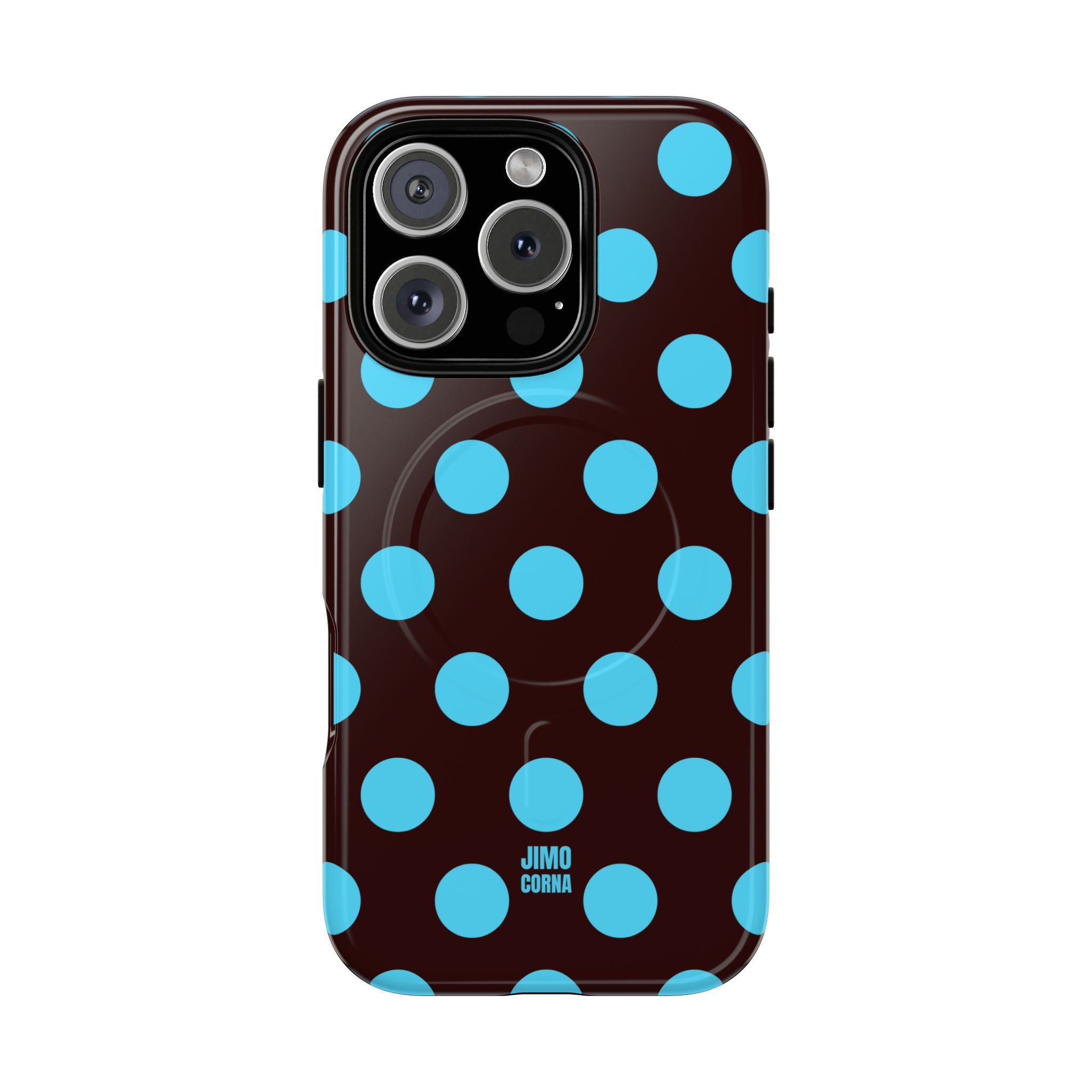 Big Polka Dot | Brown and Blue