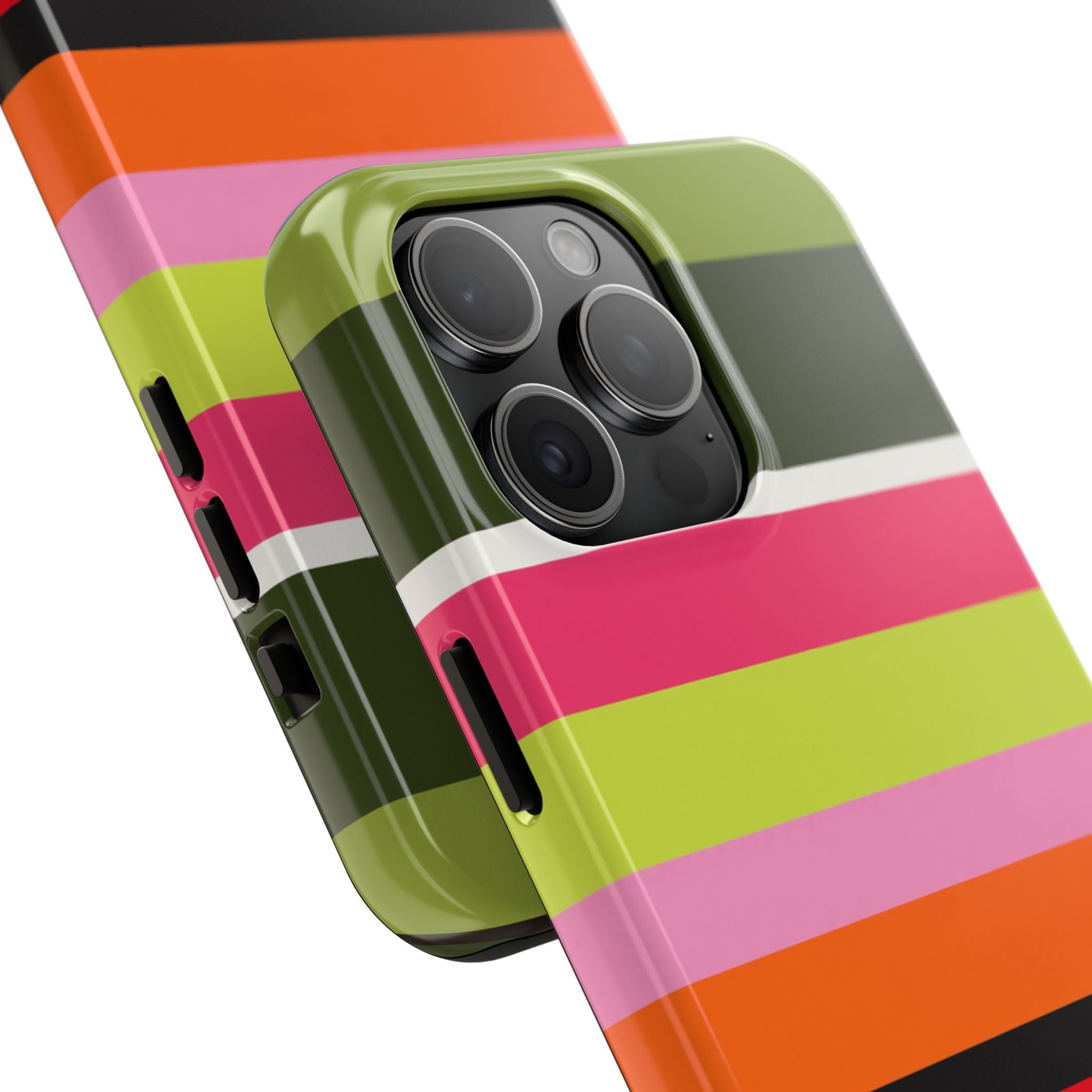 Berry Citrus Stripe iPhone Case