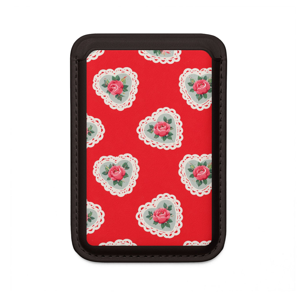 Rosy Lace Vegan MagSafe Wallet