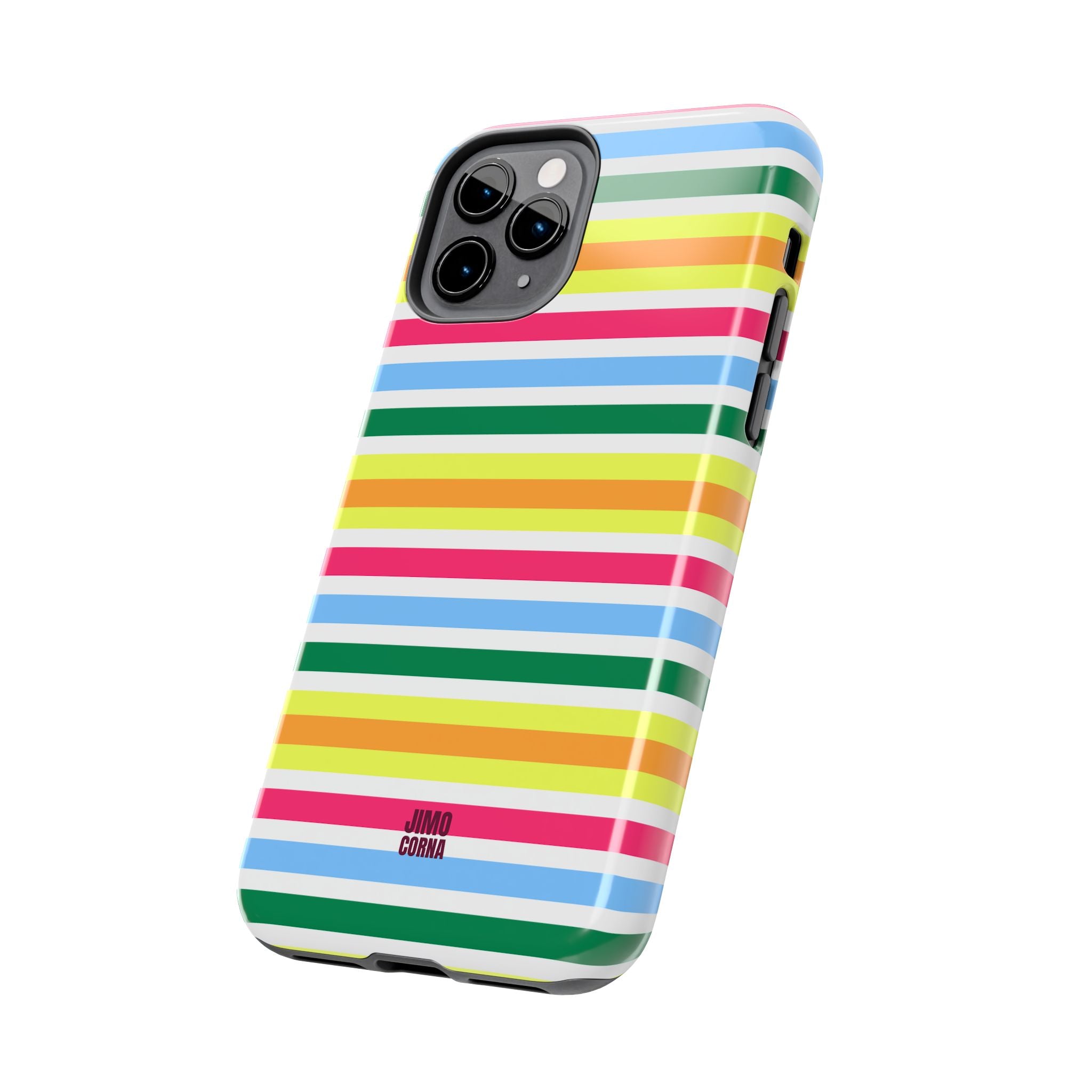 Rainbow Sorbet Stripe iPhone Case
