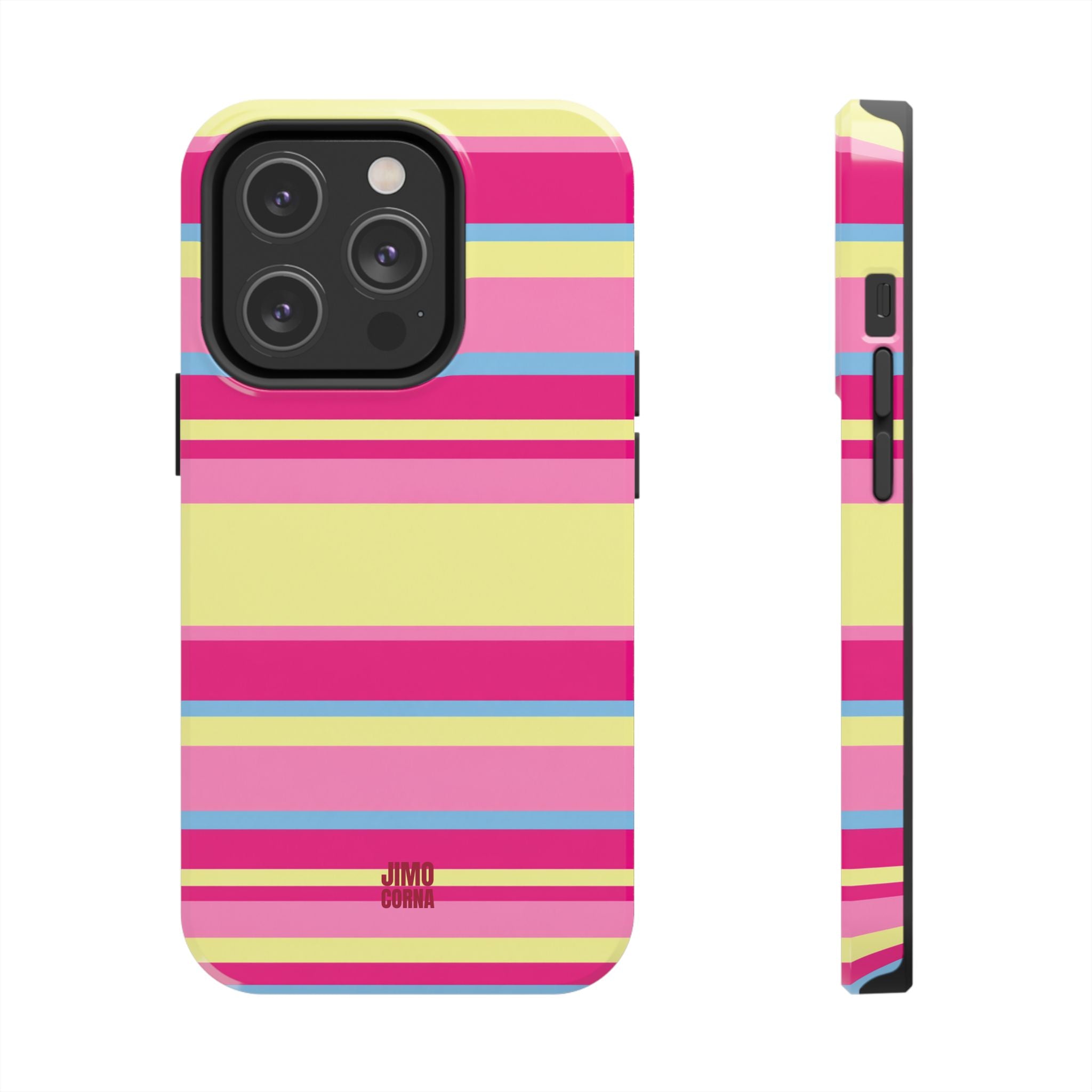 Lemonberry Stripe iPhone Case