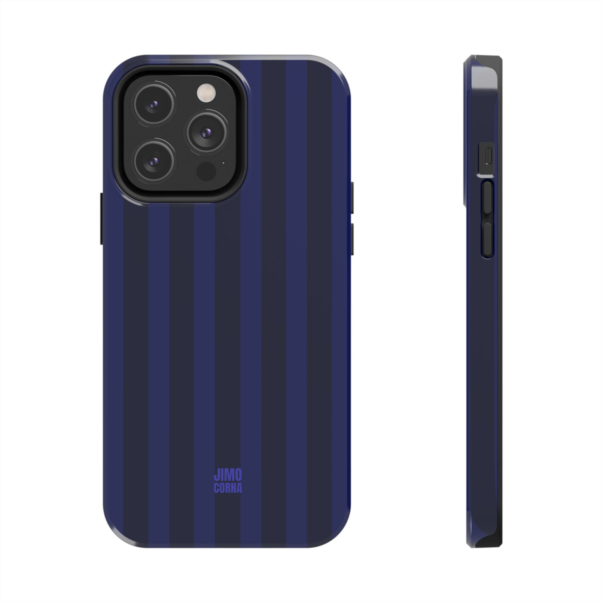 Bold Stripes iPhone Case | Navy Blue
