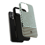 Asymmetrical Lines MagSafe iPhone Case | Blue and Brown
