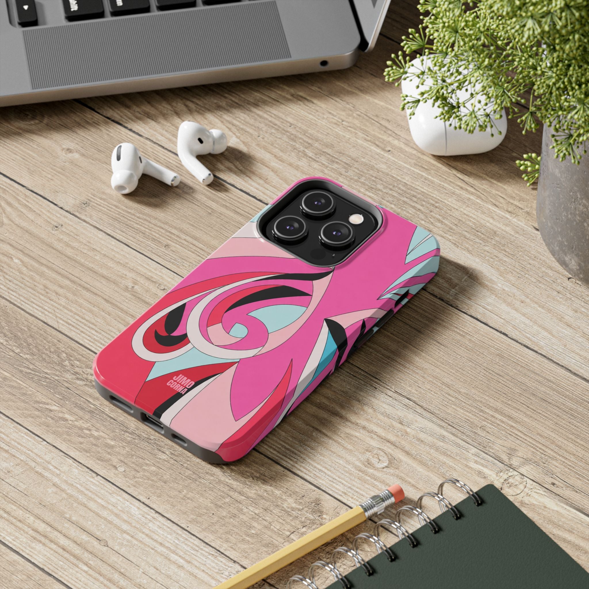 Pink Tropic Swirl iPhone Case