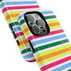 Rainbow Sorbet Stripe MagSafe iPhone Case